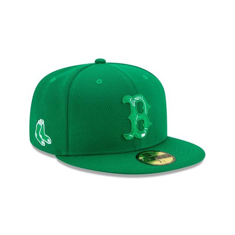 MLB Boston Red Sox St Patricks Day 59Fifty Fitted (VJU8499) - Green New Era Caps